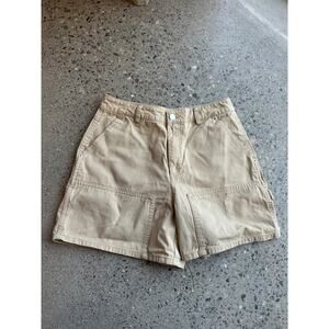 Forever 21 Womens M Shorts Khaki Tan Cargo Summer Shorts High Waisted